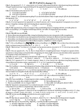 Đề 3 ôn thi học kì I môn hóa học lớp 10